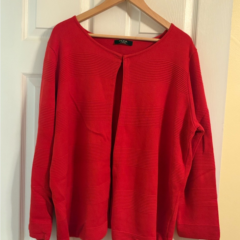 Moda by George Women's Vibrant Red Cardigan